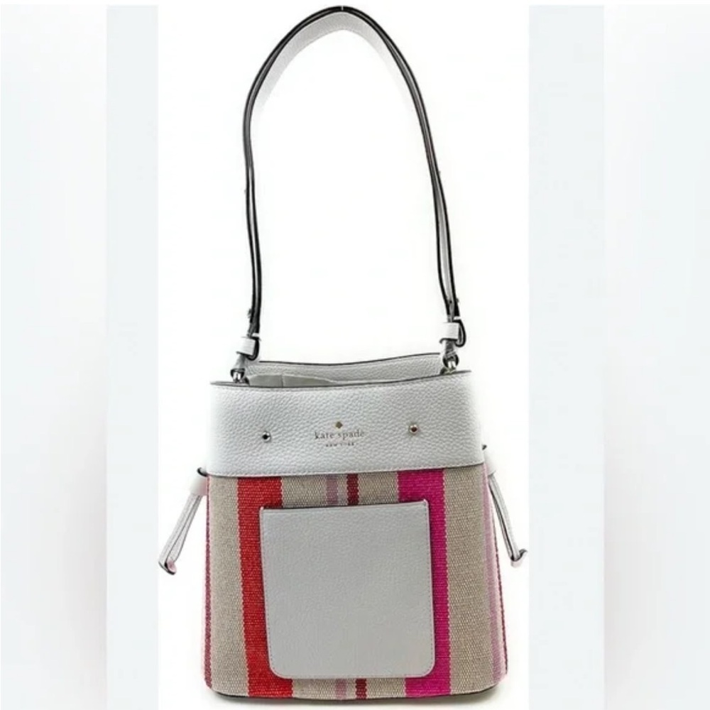 Kate Spade Multicolor Striped Shoulder Bag needs repair - Picture 2 of 9